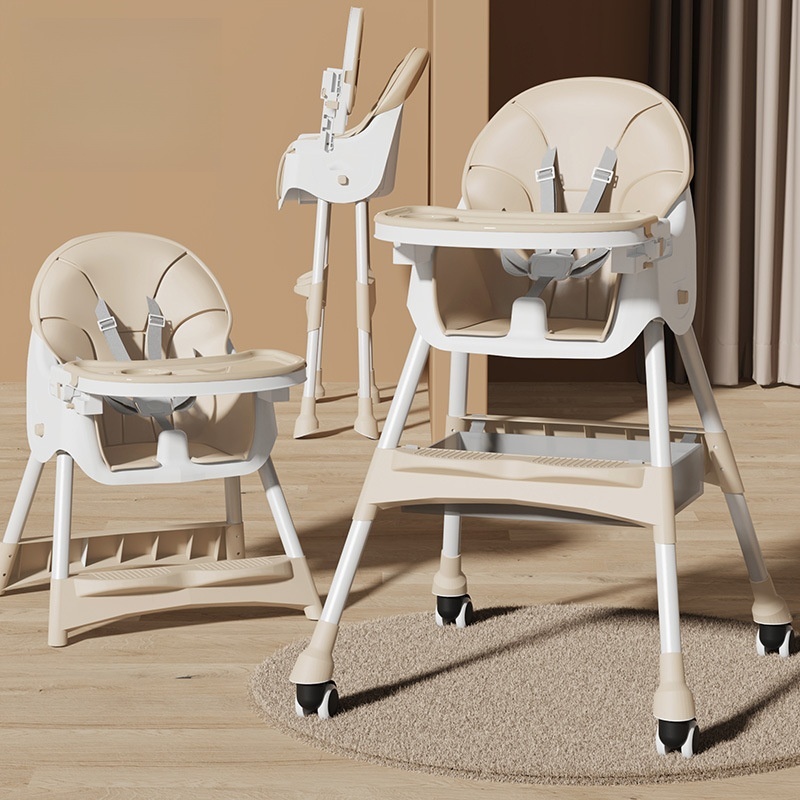 Baby Food Chair - Multi-functional Baby Dining Chair Adjustable Foldable