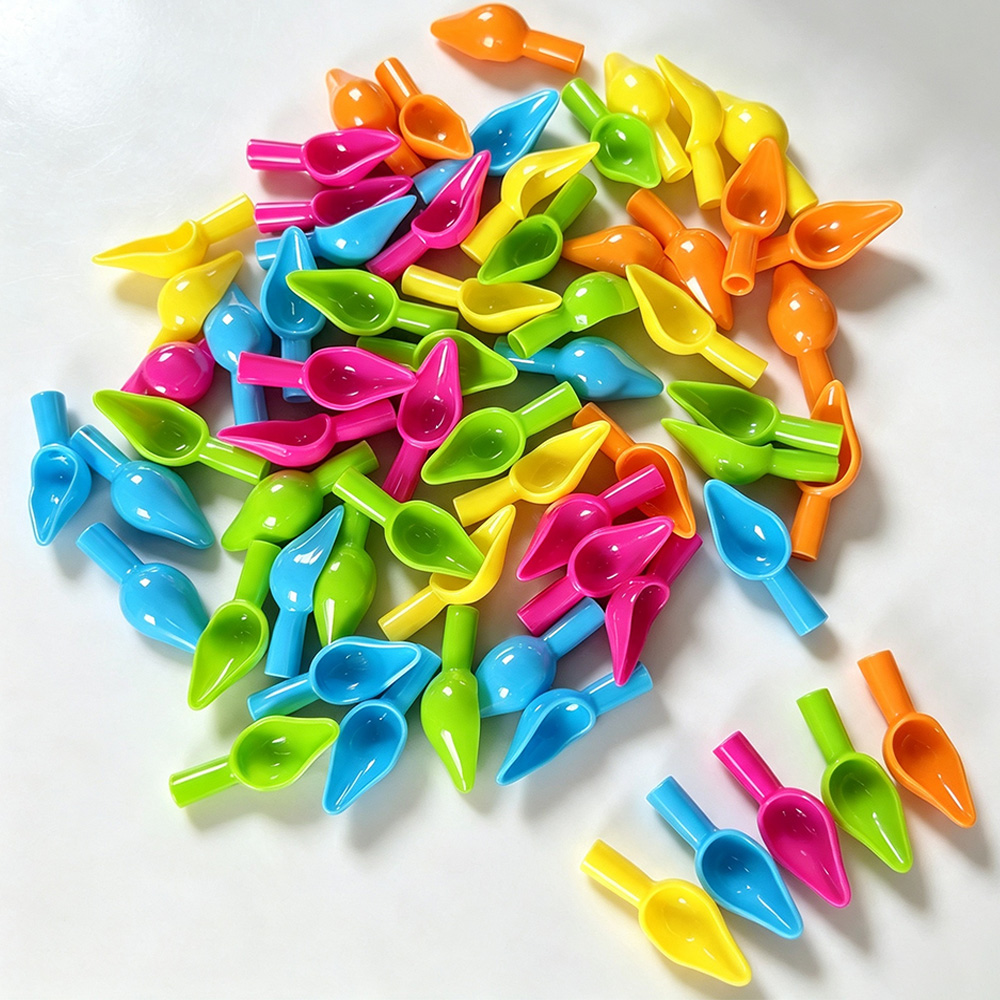 Baby Food Diet - Mini Colorful Plastic Feeding Spoon, Can