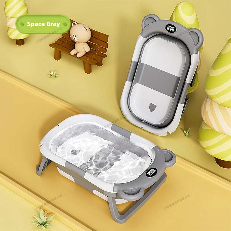 Baby Food Chair - Foldable Baby Bath Tub Intelligent Temperature
