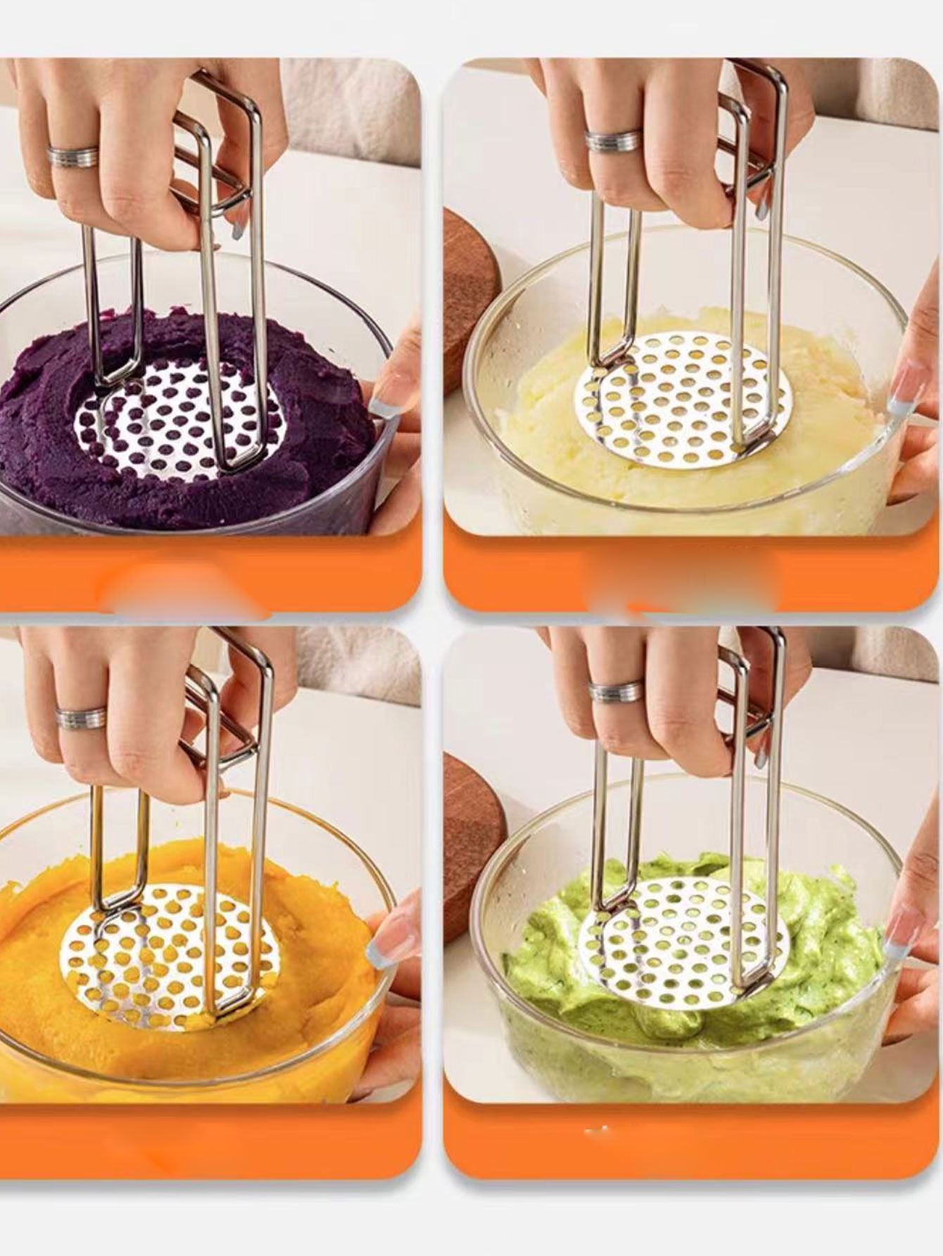 304 Stainless Steel Potato Mas - Baby Food Masher 评论和价格