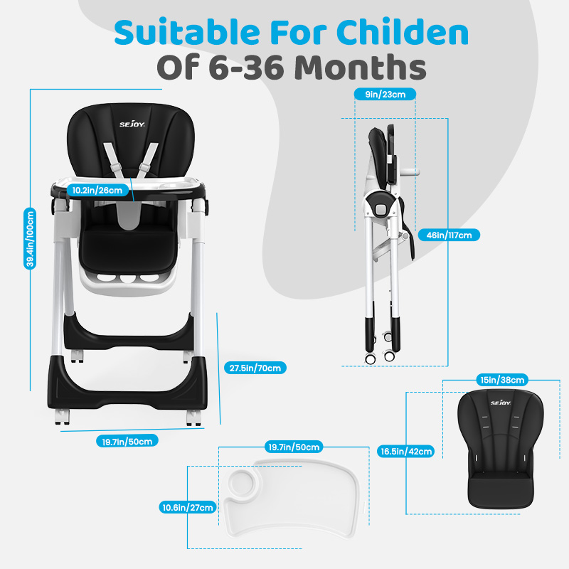 Sejoy Baby High Chair Adjustab - Baby Food Chair 评论和价格