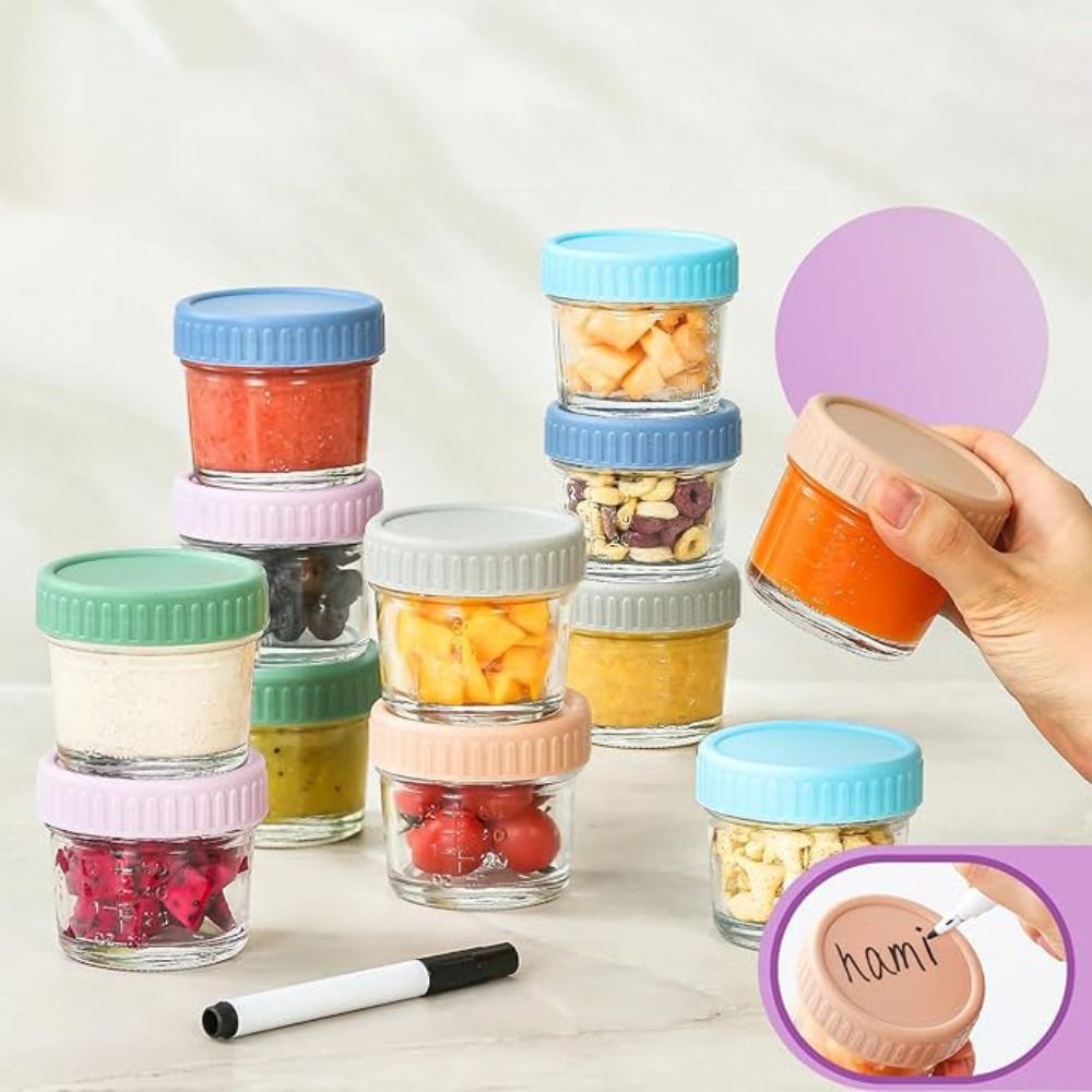 6pcs Mason Jar Glass Baby Food - Baby Food Jars 评论和价格