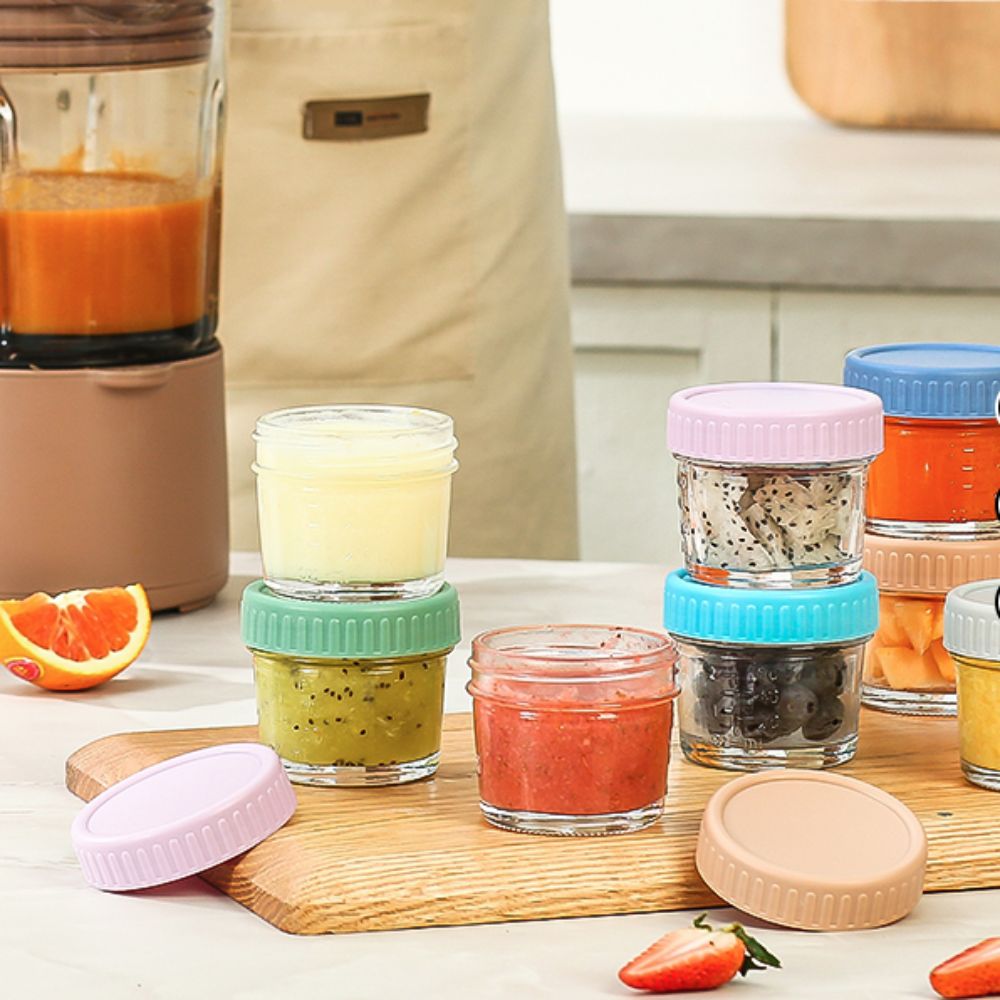 6pcs Mason Jar Glass Baby Food - Baby Food Jars 评论和价格