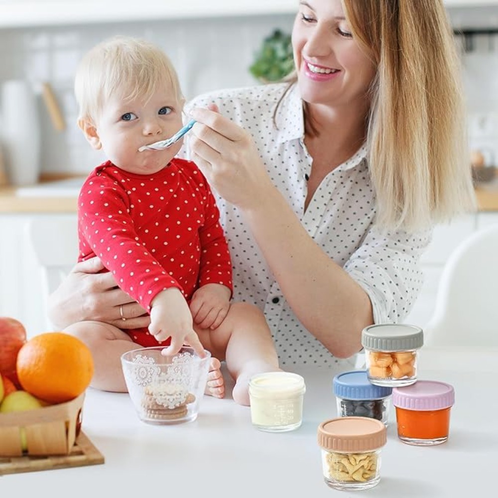 6pcs Mason Jar Glass Baby Food - Baby Food Jars 评论和价格