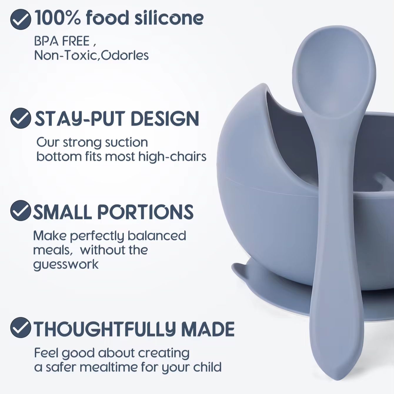 2PC Silicone Sucker Bowl Feedi - Baby Food Diet 评论和价格