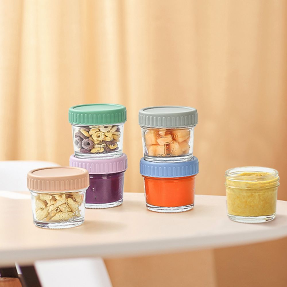 6pcs Glass Baby Food Jar Reusa - Baby Food Jars 评论和价格