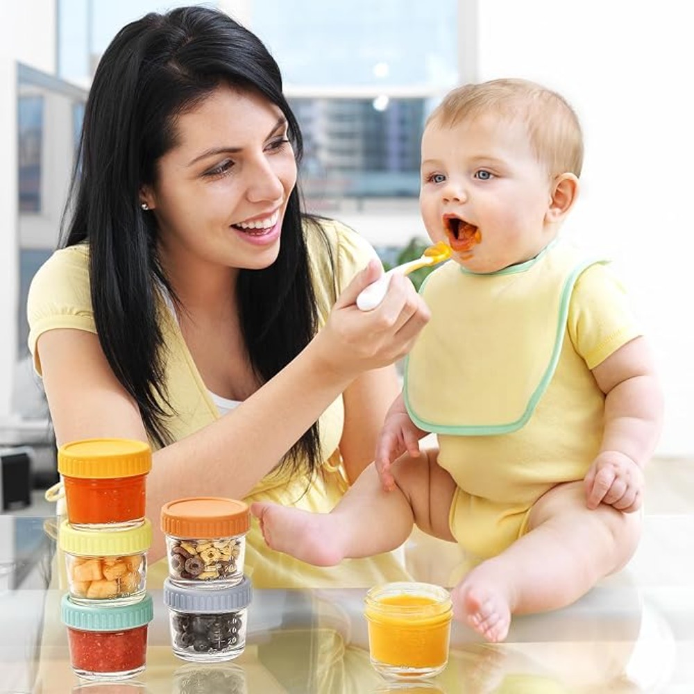 6pcs Glass Baby Food Jar Reusa - Baby Food Jars 评论和价格
