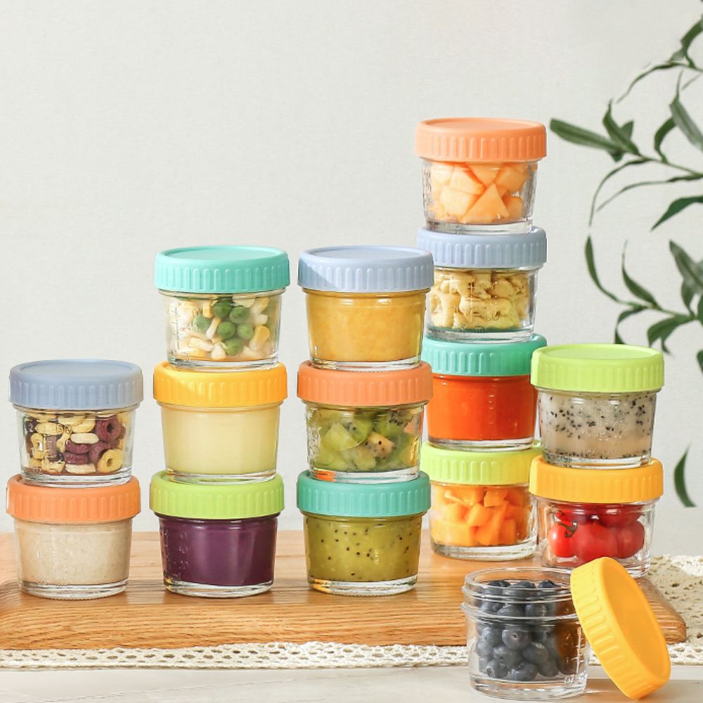 6pcs Glass Baby Food Jar Reusa - Baby Food Jars 评论和价格