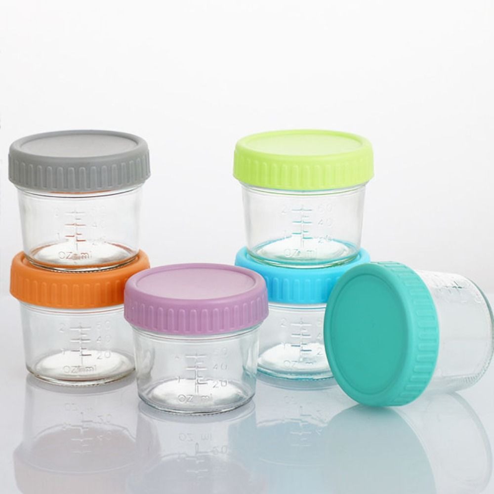 6pcs Glass Baby Food Jar Reusa - Baby Food Jars 评论和价格