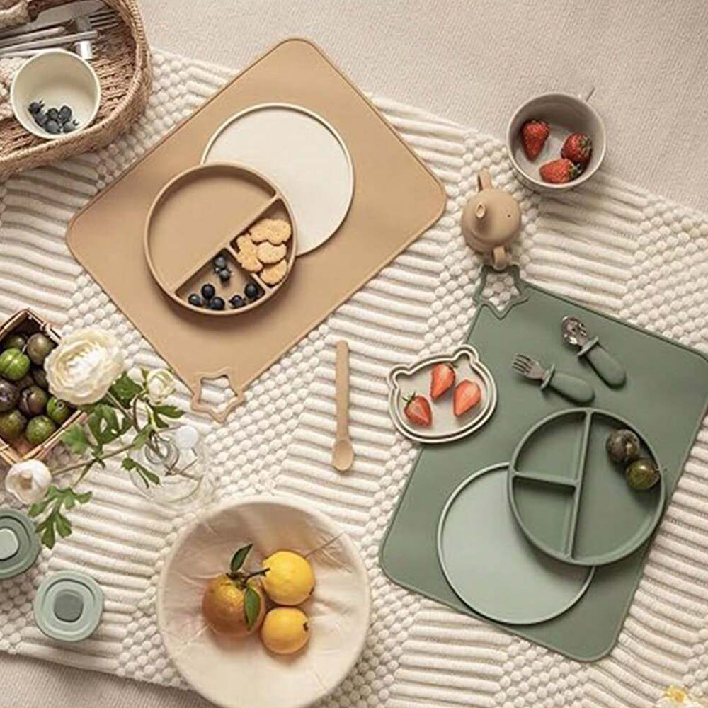 1PCS Simple Silicone Placemat  - Baby Food In Restaurant 评论和价格