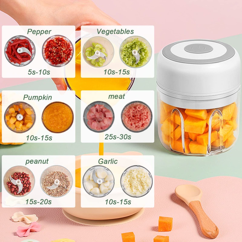 250ML Electric Garlic Grinder  - Baby Food Masher 评论和价格