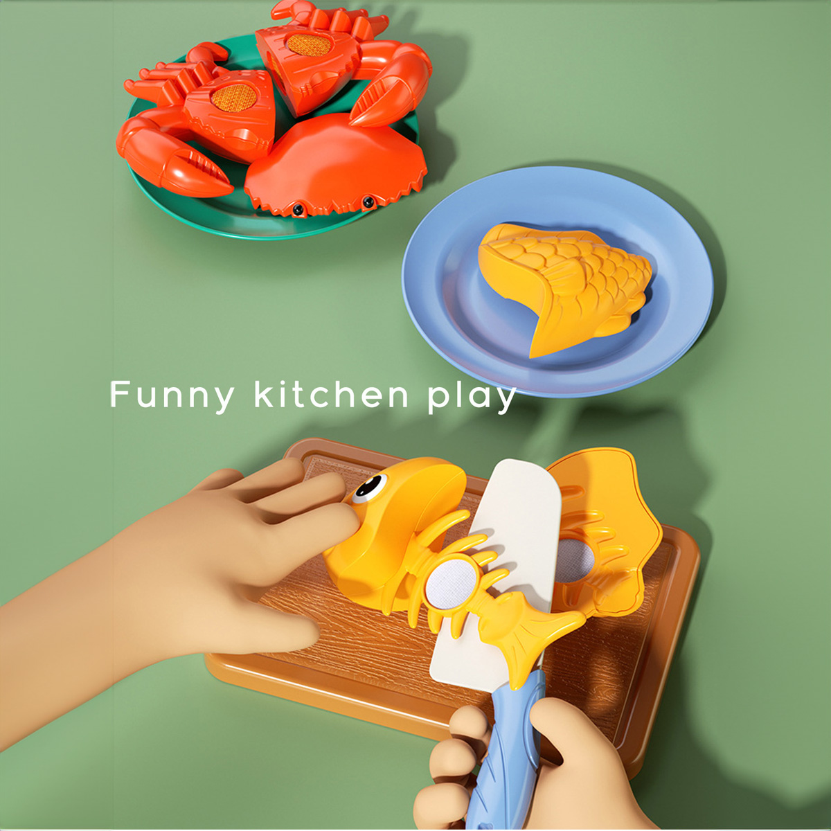 Cutting Play Food Toys Kitchen - Baby Food Delivery 评论和价格
