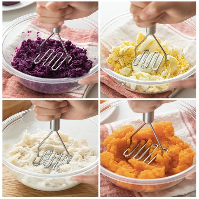 1Pc Stainless Steel Potato Mas - Baby Food Masher 评论和价格