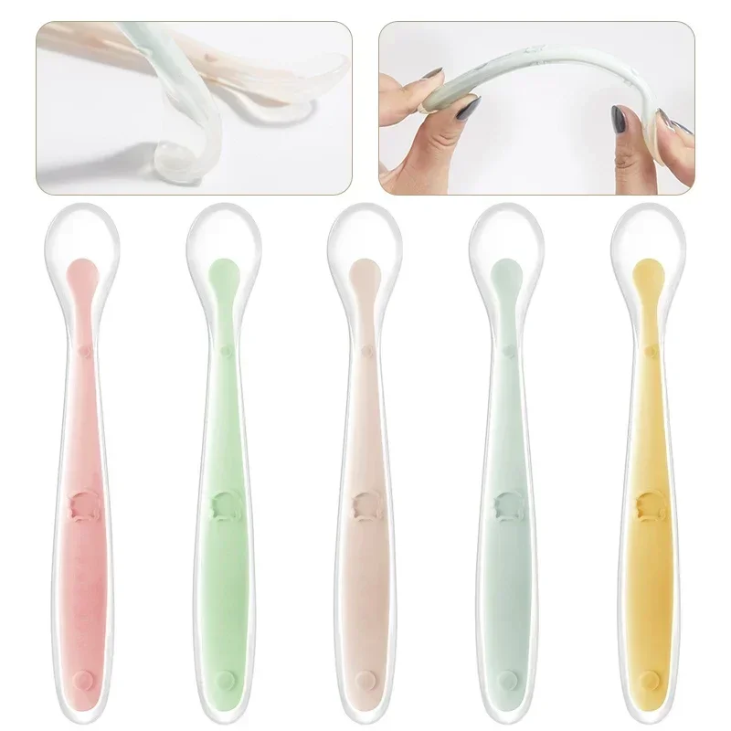 Soft Silicone Baby Spoon Toddl - Baby Food Diet 评论和价格