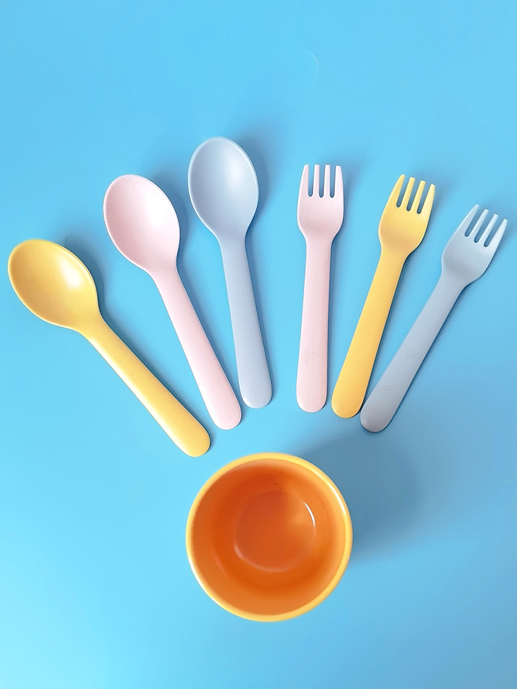 Bamboo Fiber Fork Spoon Baby A - Baby Food In Restaurant 评论和价格