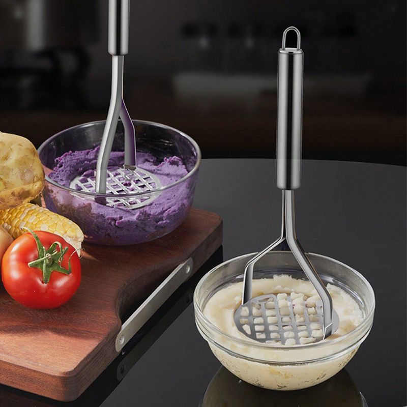 1pc Stainless Steel Potato Mas - Baby Food Masher 评论和价格
